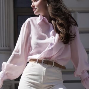 Chic Ruffled Sleeve Loose Blouse